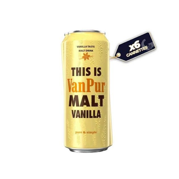 Pack de 6 cannettes de boissons énergisante Malta vanilla